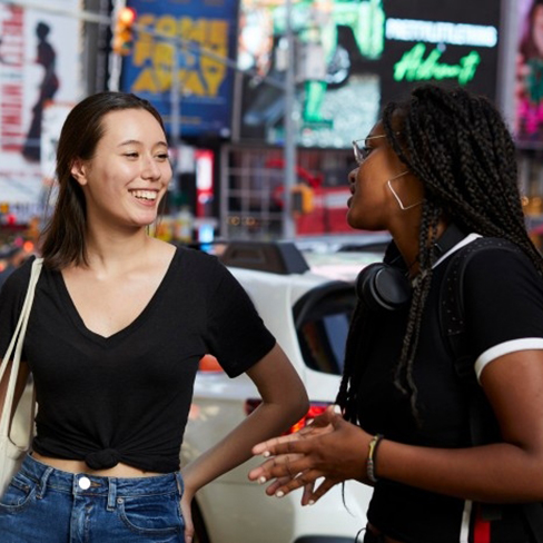 Two students talking. Links to Gifts of Cash, Checks, and Credit Cards cash.jpg