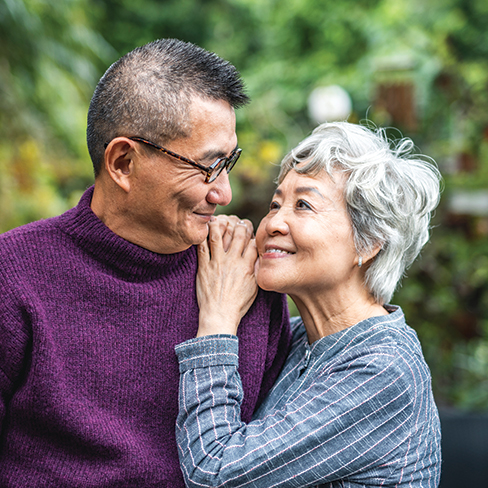 A couple smiling at each other. Link to Life Stage Gift Planner Over Age 65 Situations. lsgp_65.jpg